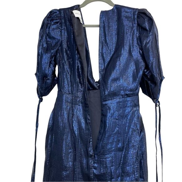 Alice McCall Blue Night Moves Metallic Cocktail Mini Dress - Picture 4 of 13